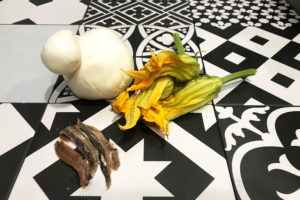 Pizzeria la Lievita pizza a domicilio e da asporto fiori di zucca e alici ingredienti